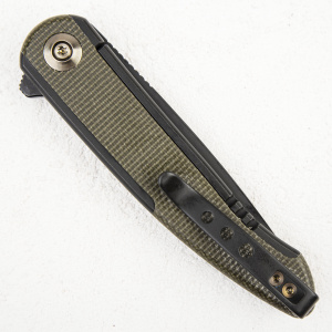 Нож WE Knife Smooth Sentinel, 20CV, Titanium Black/Micarta Green - складной туристические ножи из стали Нож WE Knife Smooth Sentinel, 20CV, Titanium Black/Micarta Green - складной туристические ножи из стали